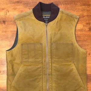 Filson insulated tin cloth vest - tan